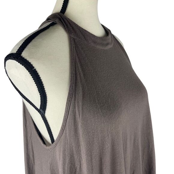 Kimchi Blue Women’s High Neck Olive Green Flow Tank Top Size: Medium - Picture 2 of 5